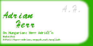 adrian herr business card